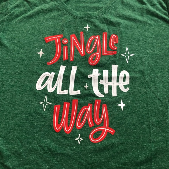 Jingle All The Way Holiday Time Forest Green Tee - Picture 3 of 7